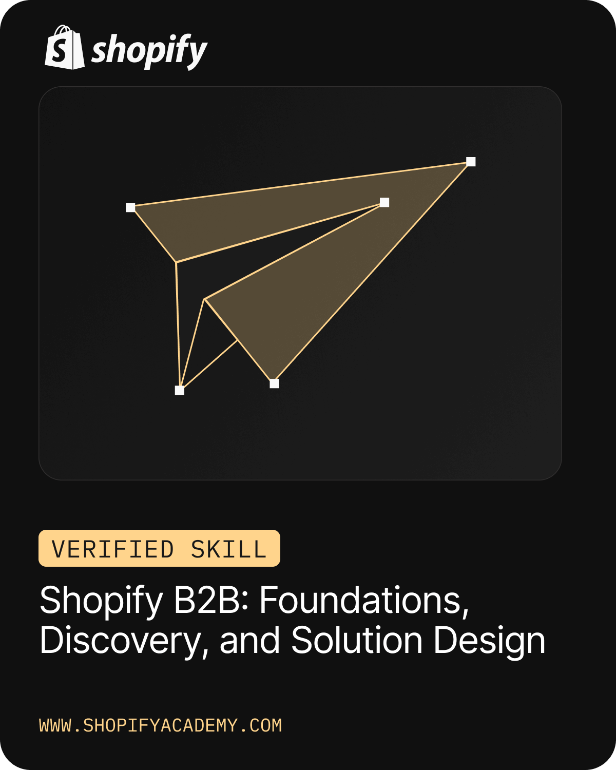 Shopify Certification Badge – B2B Foundations: Discovery and Solution Design